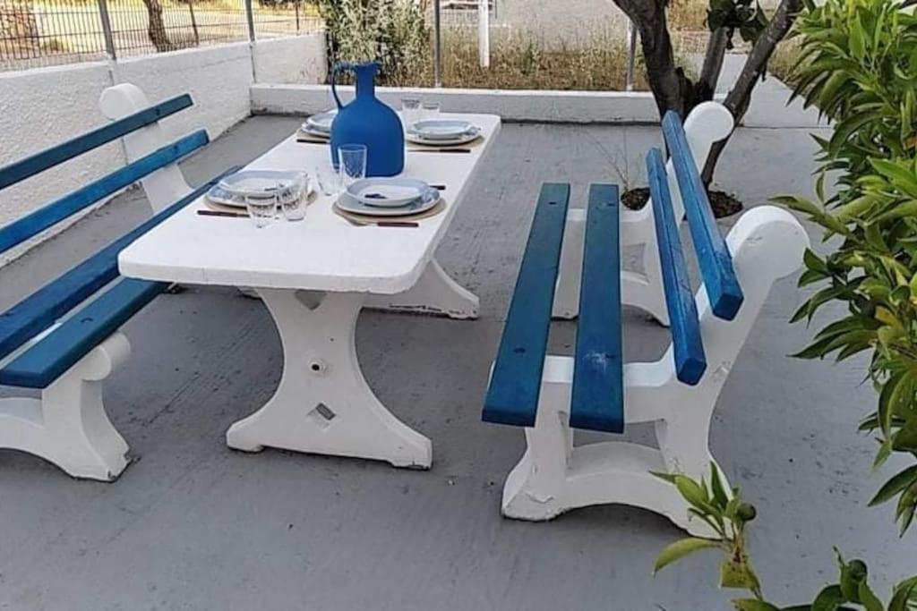 White Villa In Olive Trees And Seaview To Panagia Almiropótamos 외부 사진